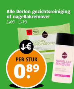  derlon gezichtsreiniging nagellakremover reinigingsdoek stuk nagellak remover aceton 