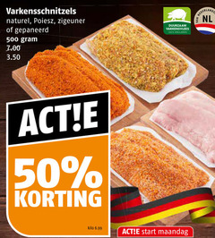  50 100 500 varkensschnitzels naturel zigeuner gepaneerd kilo duurzaam varkensvlees hollands start maandag nederlandse nl 
