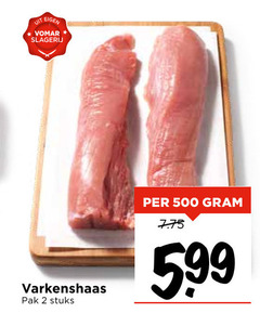  2 500 slagerij varkenshaas pak stuks 