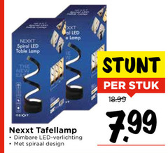  nexxt spiral led table lamp tafellamp dimbare verlichting spiraal design stuk 