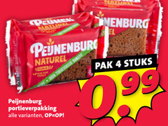  4 naturel toegevoegde suikers peijnenburg portieverpakking pak stuks 