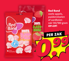  99 red band zoete stoelen appels paddenstoelen aardbeien zak 180 