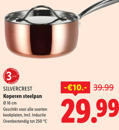  3 16 250 garant jaar silvercrest koperen steelpan cm soorten kookplaten inductie ovenbestendig 