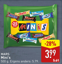  25 500 mars snickers mixed twix bounty milkyway minis ergens 