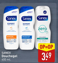  600 skin health brand developed with sanex expert prebiotic complex sensitive gently soothes zero colorants soap protector helps med at hydrating huidtypes tous types peaux natural origin all sensitiv hydration shower and bath cream bad keeps healthy douchegel ml gel douche 