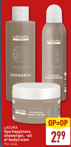  spa happiness showeroil foaming showergel orange nourishing bodycream sandalwood stuk 