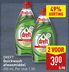  2 300 350 krachtiger new efficace 3x dreft quickwash platinum afwasmiddel briliant water bespaar energie cycle ml stuk 