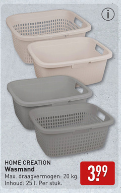 20 25 399 i home creation wasmand max . draagvermogen   kg inhoud l per stuk 