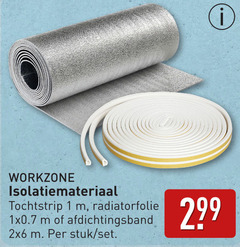  1 workzone isolatiemateriaal tochtstrip radiatorfolie afdichtingsband stuk 
