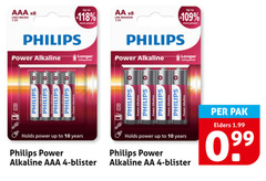  4 10 aaa micro 1.5v up to power aa philips alkaline longer lasting years blister pak elders 