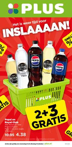  pepsi royal club cola frisdrank 1 2 3 5 8 14 60 weer taste roya original suiker tonic classic zero sugar bitter lemon flessen liter combinatie woensdag oktober plus.nl 