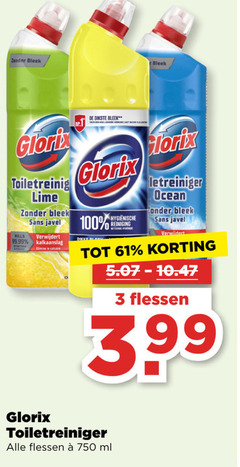  3 100 750 bleek r glorix toiletreiniging lime sans verwijdert kalkaanslag le calcaire dikste hygienische reiniging toiletreiniger ocean flessen 3.99 ml 