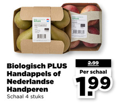  4 biologisch handappels nederlandse handperen schaal stuks 