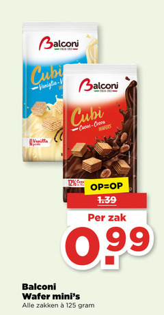  12 balconi italia cacao cocoa wafers zak wafer zakken 