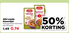  50 lassie pak minuutje haver min achterzijde kant 