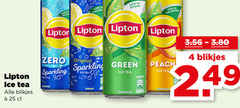  lipton ice tea 4 25 100 calorie sugar calories blikjes zero original sparkling green peach bruisend 