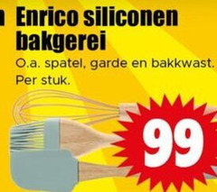  99 enrico siliconen bakgerei o.a. spatel garde bakkwast stuk 