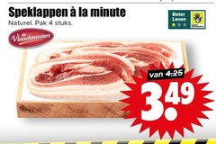  4 speklappen la naturel pak stuks vleeschmeesters beter leven 