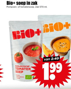 soep bio zak pompoen tomatensoep ml biologische tomaten toegevoegde suikers 