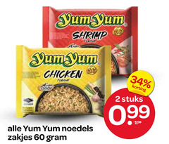  yum noodles 2 34 60 150 shrimp chicken noedels zakjes stuks 99 