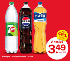 7-up pepsi rivella frisdrank cola 2 7 48 taste original light up zero sugar fles liter stuks 