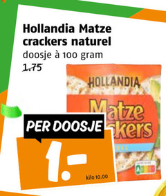 hollandia crackers 100 naturel doosje kers kilo 