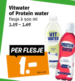  fruitdrank 1 500 protein water flesje ml liter vit 