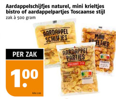 500 aardappelschijfjes naturel   mini krieltjes bistro of aardappelpartjes toscaanse stijl zak e  gram per 00 aardappel schijfjes kilo 2.00 parties toscrange stu eltjes istro 500get 