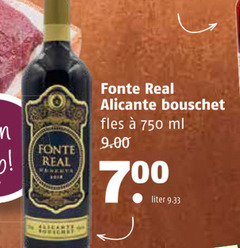  rode wijn 750 alicante fonteinset real fles ml liter 