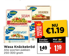  wasa knackebrod sesam lichtgewicht volkoren wa voucher soorten pakken 