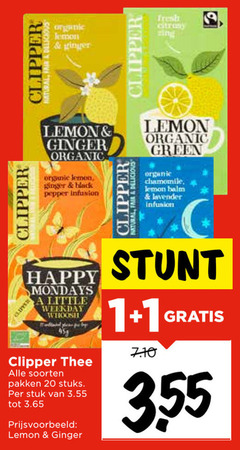  clipper thee 1 20 45 natural organic lemon ginger zing black pepper infusion green chamomile lavender happy little soorten pakken stuks stuk 