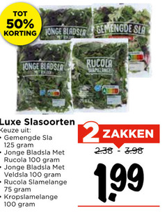  rucola sla 2 50 100 jonge gemengde luxe slasoorten bladsla veldsla slamelange zakken 1 99 