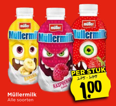  mullermilk chocolademelk 100 muller soorten raspberry stuk 