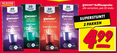  gwoon koffiecups 2 12 20 aluminium capsules scheelt lungo classic volle bak genieten forte kracht only koffiecapsules pak stuks pakken 