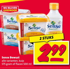  margarine 2 500 voordeel sense romig light original hart best stuks kuip flacon ml 