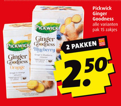  pickwick thee 2 10 15 250 ginger goodness orange blueberry pak zakjes pakken 