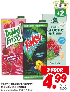  dubbelfrisss bubbelfrisss taksi fruitdrank 3 40 market mania 2 dubbel frisss framboos cranberry appel suiker tropisch fruit fan boom co troebele groene verfrissend boordevol rijk vitamine zuivel bosfruit pak liter 