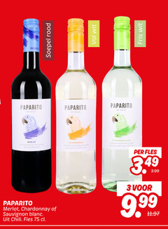  rode wijn witte 3 merlot chardonnay sauvignon blanc chili fles soepel rood chile wit be fris 3.99 
