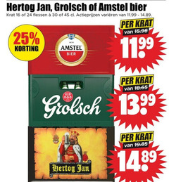  hertog jan amstel grolsch krat bier 16 24 25 30 45 1870 flessen varieeren 