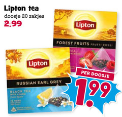  lipton thee 20 tea doosje zakjes forest fruits frutti rossi russian earl grey black with 