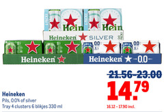  heineken 0.0 silver blikjes bier 4 6 330 orig pack since beer pils tray ml 