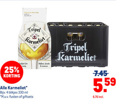  karmeliet speciaalbieren 3 4 16 25 330 belgisch bier belge 8 granen tripel verfijnd fris romig grains blikjes ml m.u.v fusten giftsets 