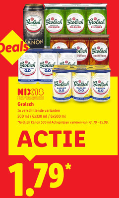  grolsch speciaalbieren blikjes bier 15 18 25 500 pilsner kanon deals 0.0 new herfstbok nix18 jaar alcohol legitimatie radler ml varieeren 5.99 