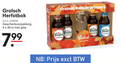  grolsch bokbier 4 30 herfstbok geschenkverpakking glas proeverij rol speciaalbier 