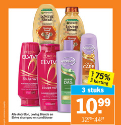  3 40 100 combineren fles gemaakt garnier loving blends conditioner honing goud manuka lavendel gerecycled plastic shampoo herstelt tekenen haar gespleten punten paris elvive loreal color vive vitamin uv filter intense kleur gekleurd highlights dag school fris wasbeurten reinigt oil care voedende 2x hi stuks 