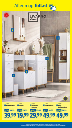  1 2 3 4 5 50 240 garant jaar lidl.nl livarno home badkamerkast corfu spiegel onderkast wastafel verzendkosten 99 toeslag artikelen cm 31 9 