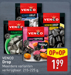  alice venco schoolkrijt zacht zoet honingdrop hard piramides droptoppers tikkels xl drop meerdere 