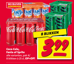  4 6 8 25 anta fan sugar zero www refreshing cola coca fanta sprite pak blikken 3.99 