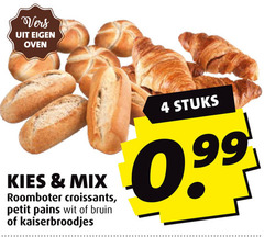  4 vers oven mix roomboter croissants petit pains wit bruin kaiserbroodjes stuks 
