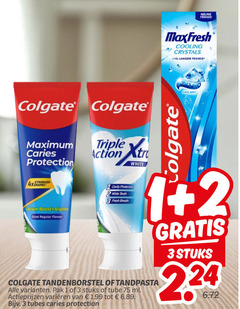 colgate tandpasta tandenborstel 1 2 3 maxfresh cooling crystals 10x langere cool mint caries protection calcium boost arginine regular flavour triple action white fresh breath pak stuks tube ml varieeren tubes 